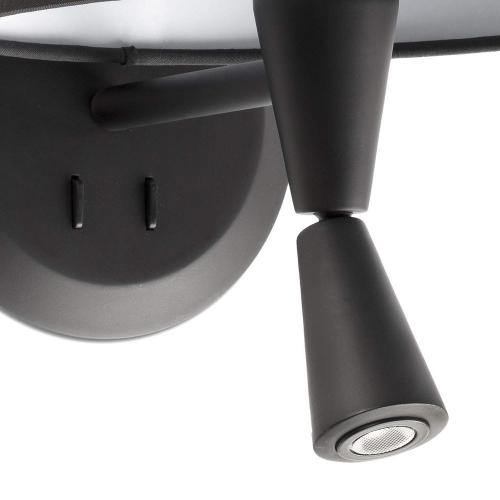 FARO - MAMBO Black wall lamp with LED reader Ref.64309
