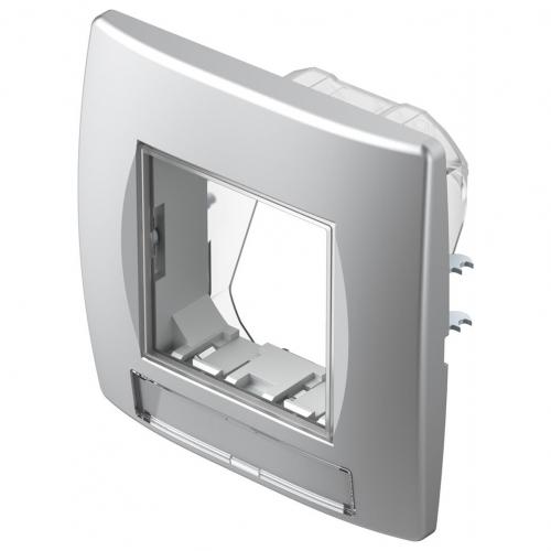 TEM - CM23ES Frame 2M IP44 for sockets, color Silver, Modul