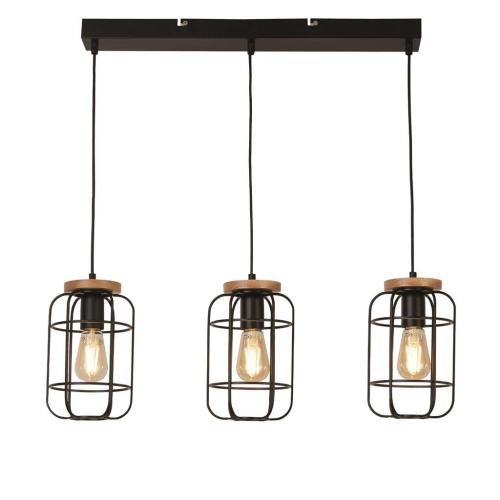 SEARCHLIGHT - Pendant    81953-3BK    Vision ⚡3 х 60W⚡E27