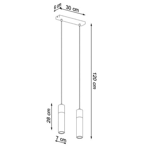 SOLLUX - Pendant ZANE 2  grey SL.0966