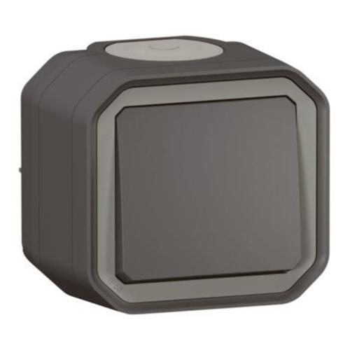 LEGRAND - 2-way switch monobloc for surface mounting color Anthracite IP55 Plexo New 69761L