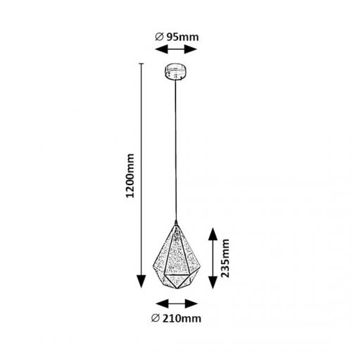 RABALUX - Pendant NORAH 40W E14 IP20 72244