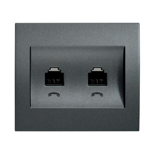 PANASONIC - Double RJ11, Cover WBTR0403-5DG