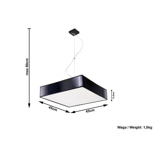 SOLLUX - pendant luminaire HORUS 45 black  SL.0133