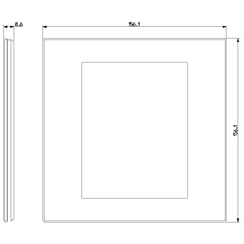 VIMAR - 22668.71 - Plate 8M glass milky white