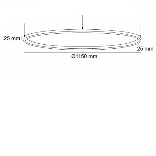 POLARIS LIGHTING - Пендел COOL Ø1000/25/25mm 68W 6120lm 3000K 110° бял 1302-1000