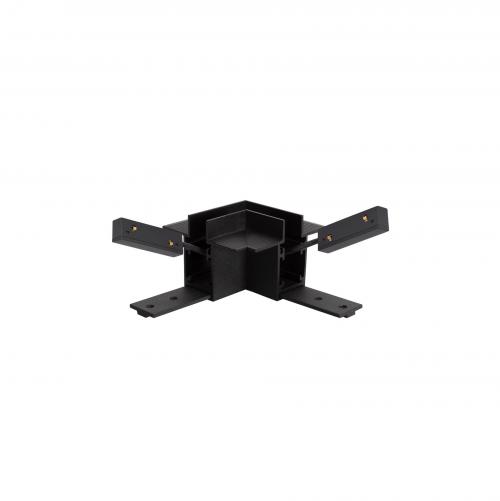 NOVA LUCE - 90° Horizontal corner connector for magnetic track  L:6, W:6, H:4.1 cm.  9560210  Ultra Slim Magnetic B-Horizontal 90deg ✴ Black