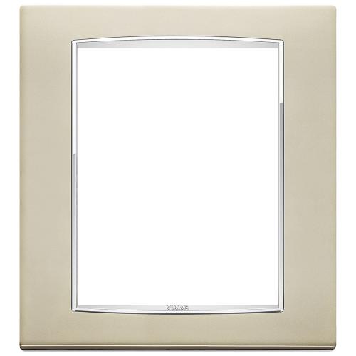 VIMAR - 20668.C22 - Eikon Chrome Рамка 8М италиански стандарт Satin nickel