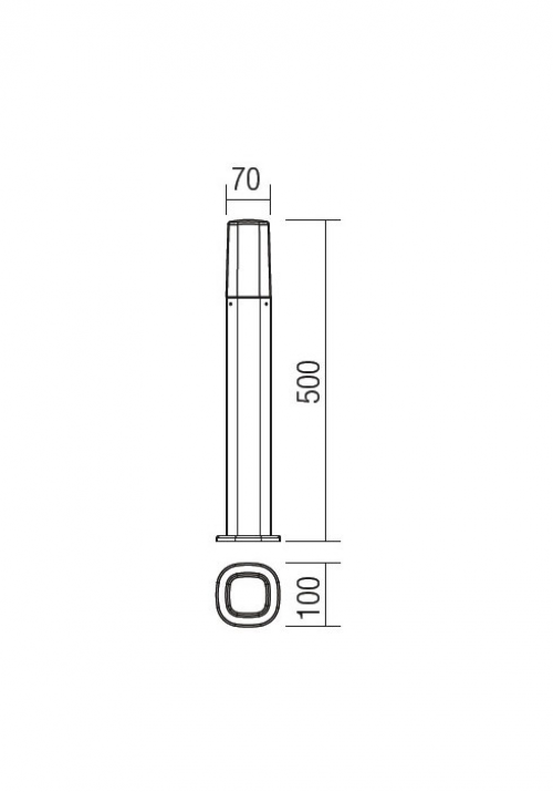REDO GROUP - Градински стълб  CRAYON 9076   ST50 E27 18W IP44 DB