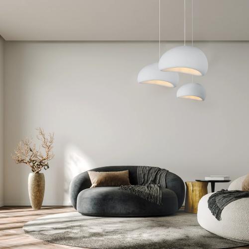 ACA LIGHTING - Пендел Ø500mm, h1500mm CAVE E27 бял MP24123650