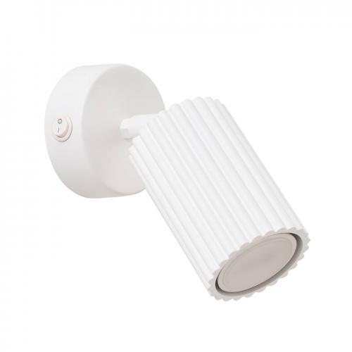 SOLLUX - White wall lamp KARBON with switch 10W GU10 SL.1541