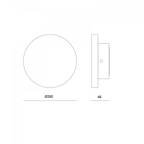 ACA LIGHTING - LED Гипсов Аплик NATURAL 8W 570Lm 3000K D260Χ45 RAFA G8530LED
