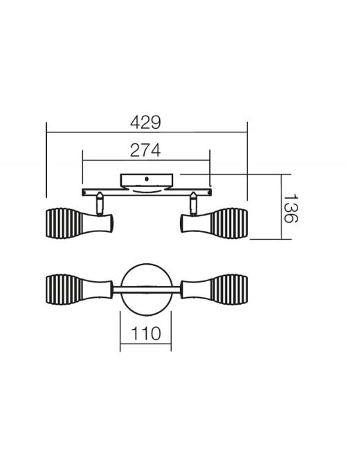 SMARTER - spot luminaire  SCENIC  04-322  E14, 2 x max. 28W