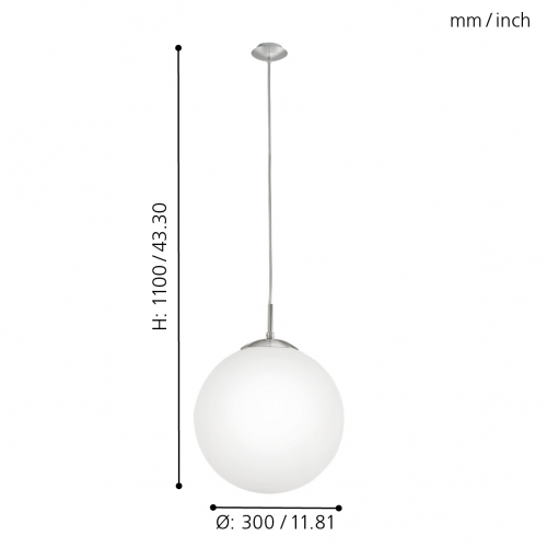 EGLO - пендел 75361 RONDO-C E27-LED-RGBW-A60, 1X7,5W