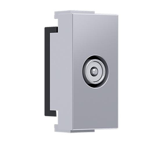 ACA LIGHTING - TV розетка крайна, едномодулна MODYS Сребро 10101312473