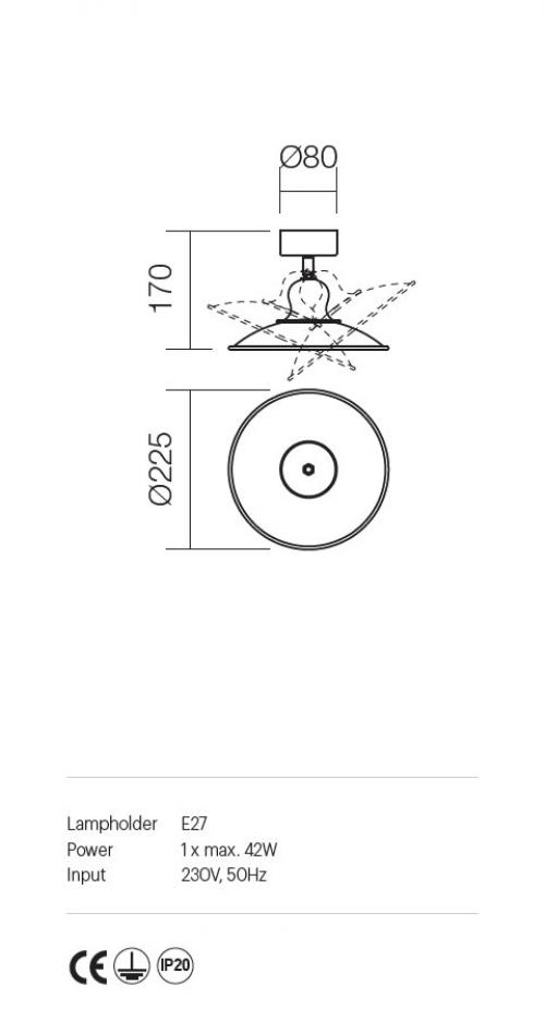 INCANTI - Аплик LENA 02-756 AP/PL 1X42W E27