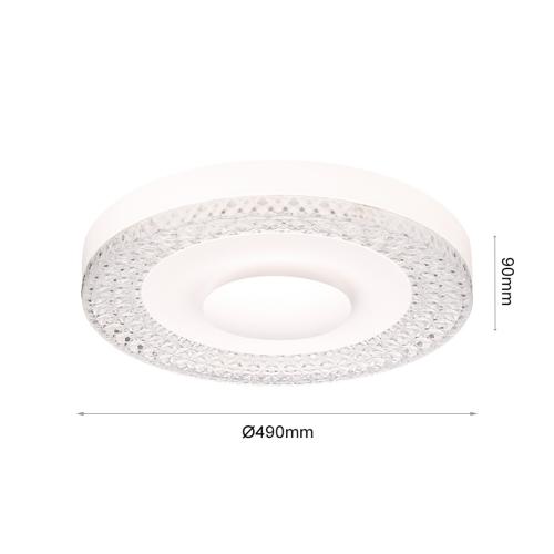 2R - LED плафониера 8350 3-WHITE 36W 3000/4000/6000K Ø490mm  86333