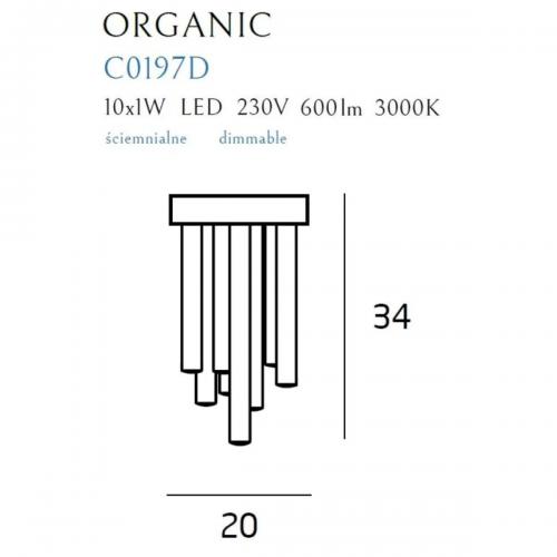MAXLIGHT - ORGANIC C0197D,Ø: 20 см, 10 x 1W LED 230V 600 LM