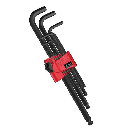 WERA - 05022086001 Piece Hex + Ball End Hex Metric L-key Clip Set
