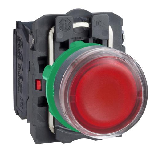 SCHNEIDER ELECTRIC - Push button red with an indicator 1NO-1NC 230...240Vac Ø22mm XB5 XB5AW34M5