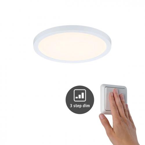 PAULMANN - LED Recessed panel  93049  VariFit 3-Step-Dim AREO ⚡ IP44 ⚡ round 175mm ⚡ 13W ⚡ 1200lm ⚡ 3000K ⚡ dimmable ✴ White 