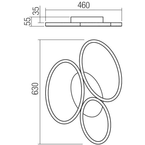 REDO GROUP - Ceiling lamp 01-3767 CCT 3000K/4000K 40W