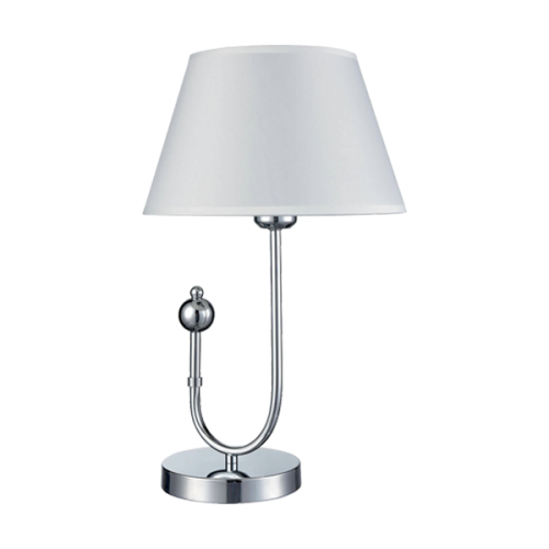 ELMARK - CARMEN TABLE 1xE27 WHITE/CHROME  955CARMEN1T