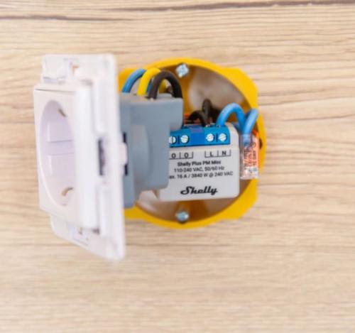 SHELLY - Микромодул Smart монофазен мерител 1х 16A Shelly Plus PM Mini - 265673