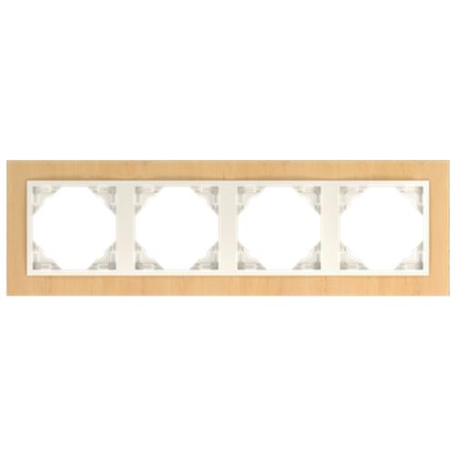 EFAPEL - FOUR GANG FRAME BEECH/PEARL 90940 TFP LOGUS 90 Arbore