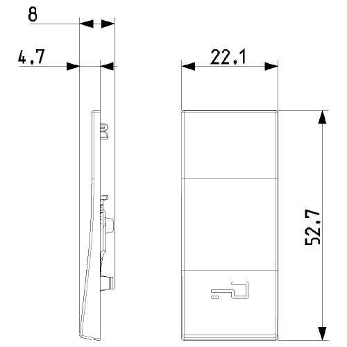 VIMAR - Face plate for in-line mechanism white, lightable key symbol - 31000.PB