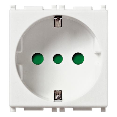 VIMAR - 14209 - 2P+E 16 A 250 V~ Контакт италиански стандарт P30 2M Бял PLANA