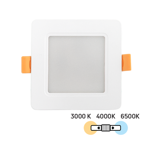 ULTRALUX - PSW5CCT LED panel for building-in, square 5W, 3000K/4000K/6500K, 220-240V AC, IP54