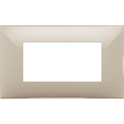 BTICINO - R4804CR  cover plate - 4 centered modules - Cream