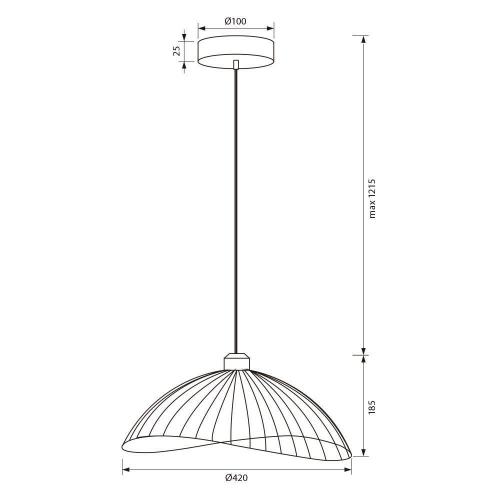 VIVALUX - Suspension HOLGER SSP768 1хЕ27 decorative element black VIV005017