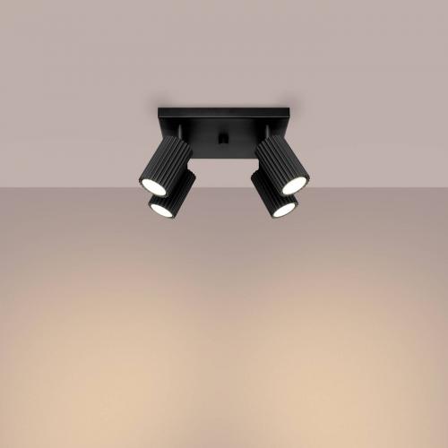 SOLLUX - Spot KARBON 4 black 4x10W 4xGU10 SL.1583