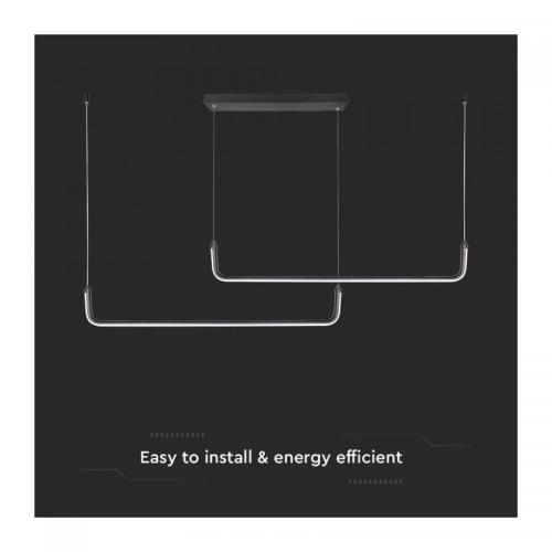 V-TAC - 24W LED Designer Hanging Light Black 4000K SKU: 6941