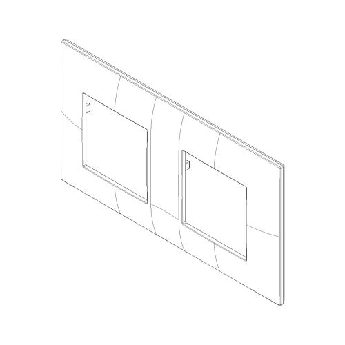 VIMAR - 09664.23 cover plate - 2+2 horizontal/vertical installation modules matt titanium color NEVE UP