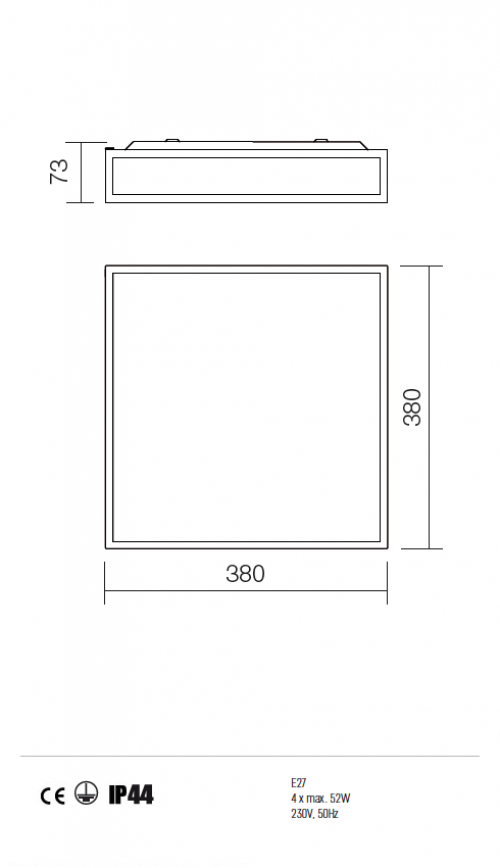 REDO GROUP - Плафон EGO 01-706  PL 4X60W E27 (LARGE)