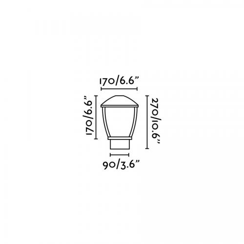 FARO - MINI WILMA Dark grey post lamp Ref.74997