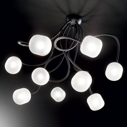 IDEAL LUX - ceiling luminaire OCTOPUS PL9 Nero  175010
