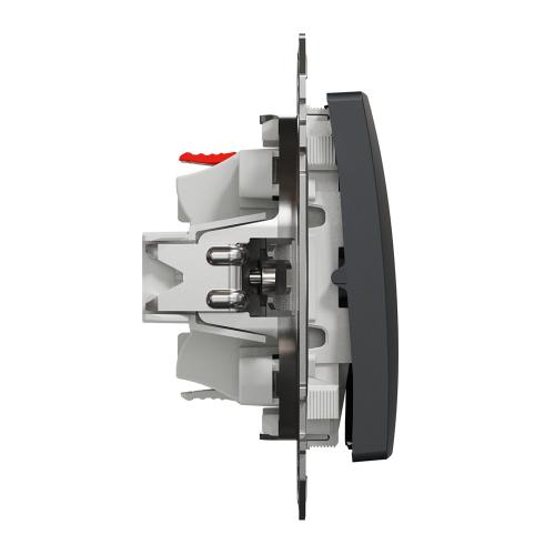 SCHNEIDER ELECTRIC - SDD114106 Sedna Design & Elements - Two Way switch - 10AX 250V without frame antracite