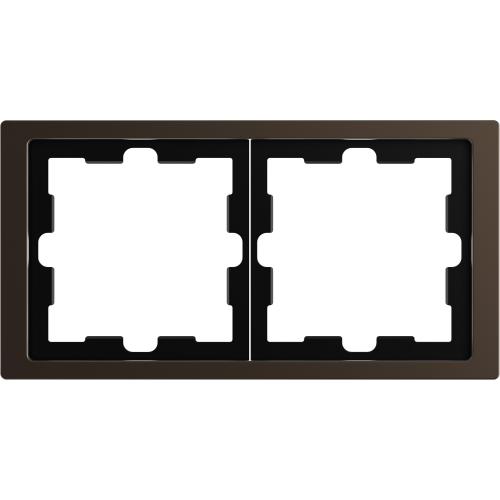 SCHNEIDER ELECTRIC - MTN4020-6552 рамка двойна метална мока D-Life Merten 