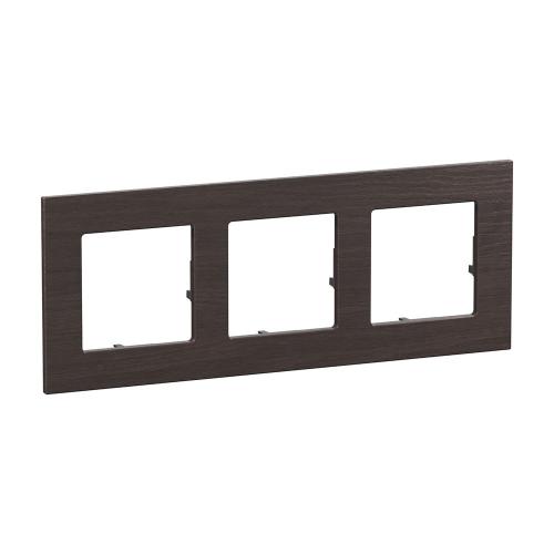 LEGRAND - 3-Gang Frame, Dark Oak Colour – Legrand Valena Life Raw origin 756643