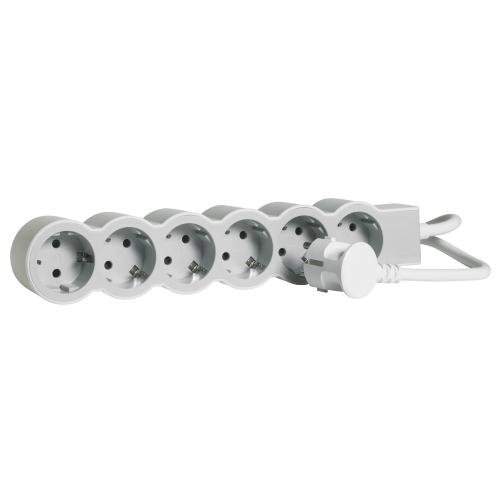 LEGRAND - 694565 Разклонител БЯЛ 6x2P+E с кабел 3 метра / 1.5mm2 Standard Legrand
