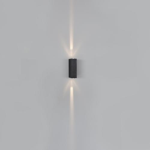 POLARIS LIGHTING - LED Аплик влагозащитен FLAT 38/60/121 2x2W 240lm 3000K 2x5° IP65 Черен 6209NB