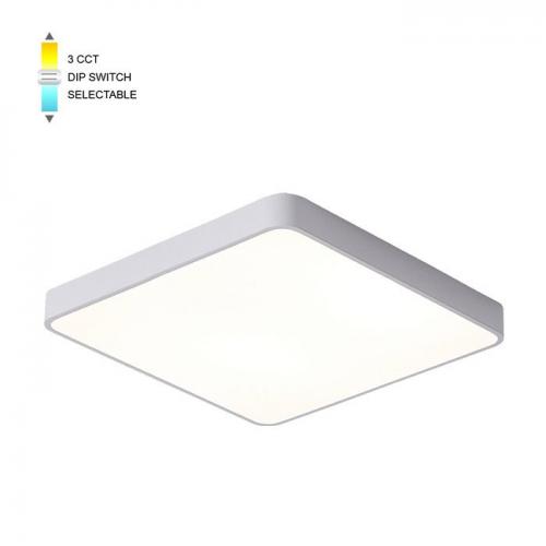 VITO - LED CEILING SQUARE LIGHTING FIXTURE FINESSE S1-35 400*400*H50 35W 3xCCT-DIP SWITCH WHITE 2026150 