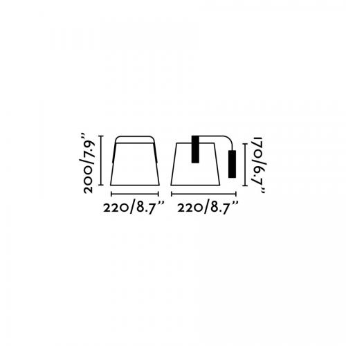 FARO - STOOD Black and wood wall lamp Ref.29844