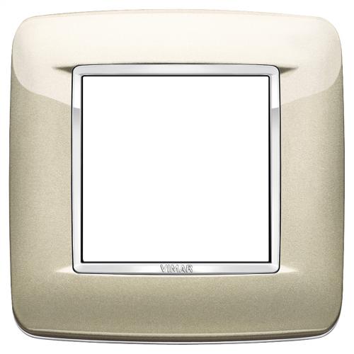 VIMAR - 20672.C07 - Round plate 2M Bright champagne