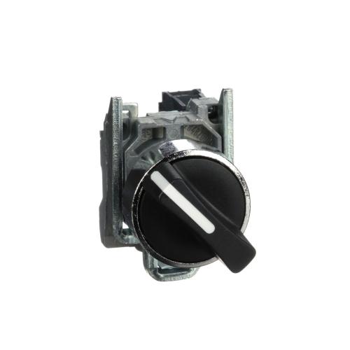SCHNEIDER ELECTRIC - Selector switch black 1-2 1NO-1NC Ø22mm XB4 XB4BD25