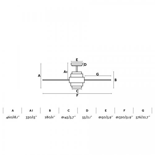 FARO - DISC FAN LED White ceiling fan with DC motor Ref.33397